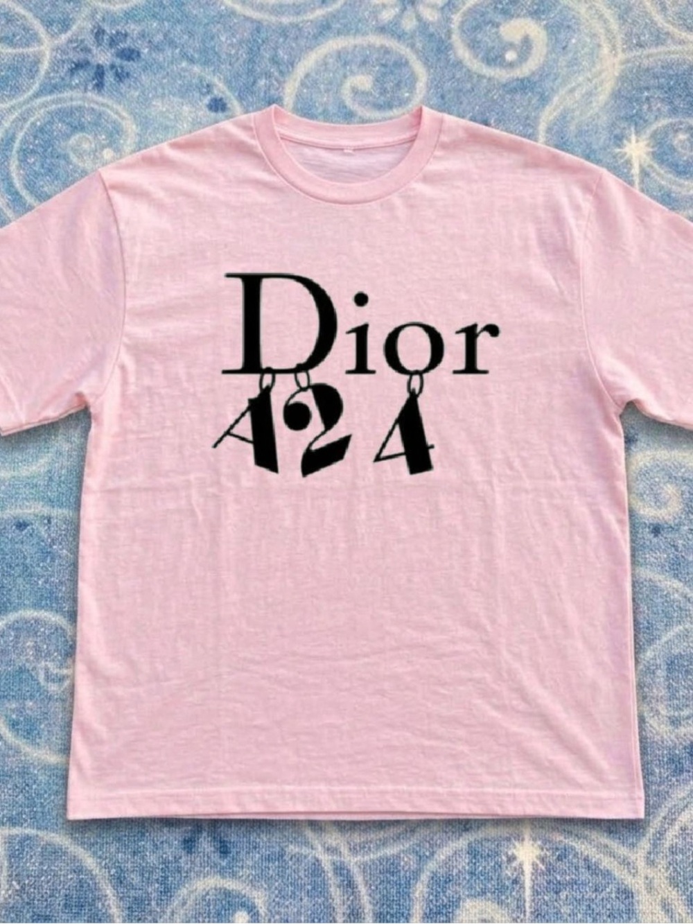 Gildan Pink Dior A2 4 Tee with Black Graphic